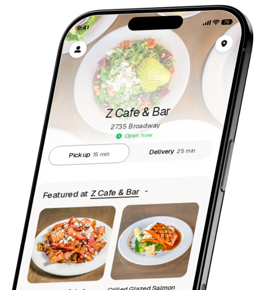 Z Cafe & Bar app preview